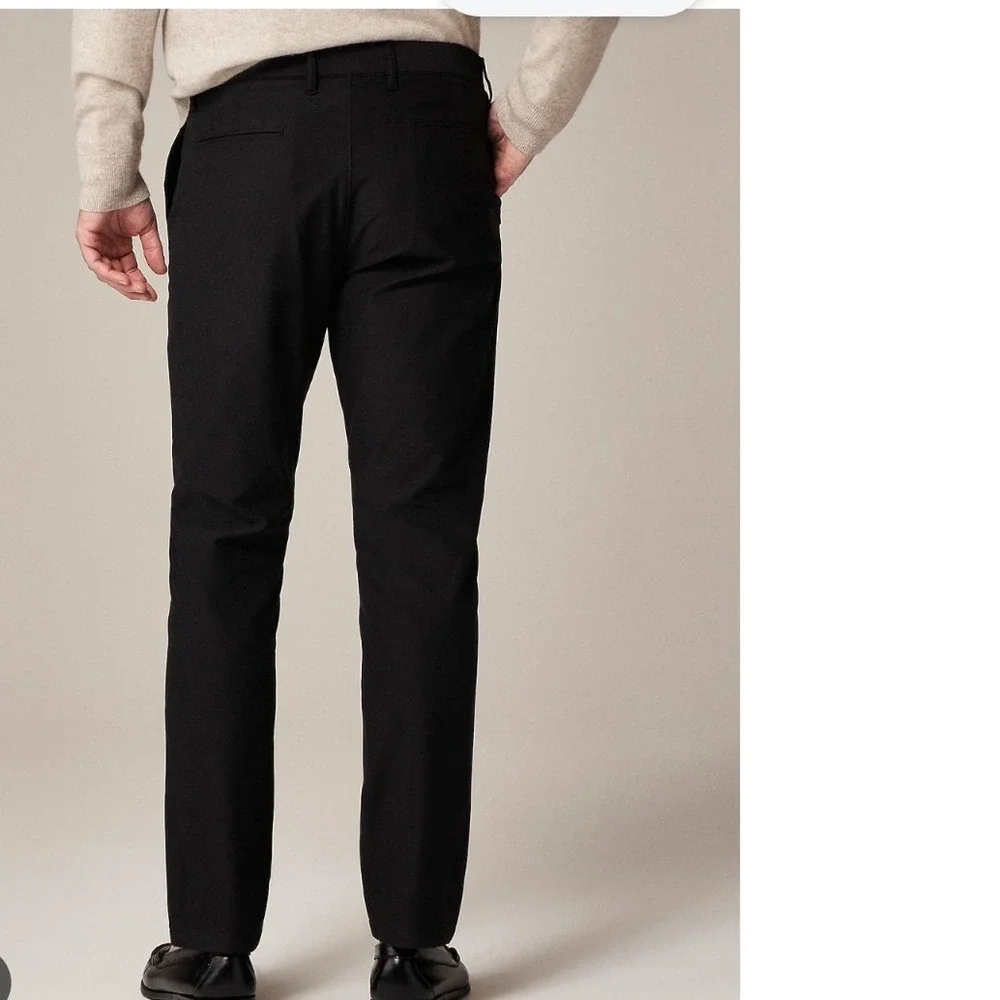 J.Crew Mens 770 Straight Fit Performance Pant Black 4-Way Stretch 33x34 NEW $120